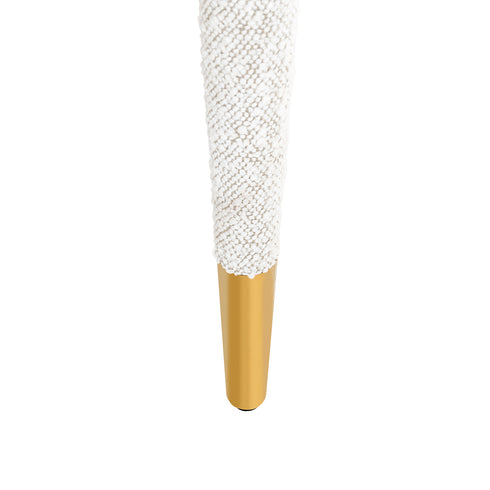Gina White Bouclé Arm Chair